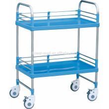 Zwei-Shelf Medical Instrument Trolley Für Krankenhaus